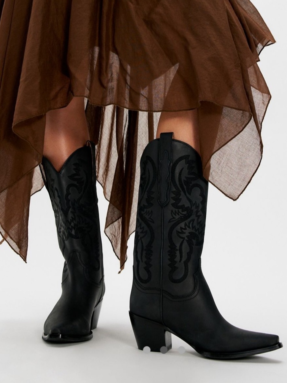 Jeffery Campbell black Dagget cowboy boot size 9 NEW IN BOX
